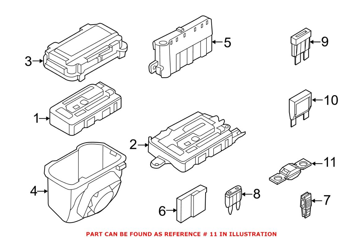 BMW Mini Fuse (40A) (Bolt Down) (Green) 61136925855